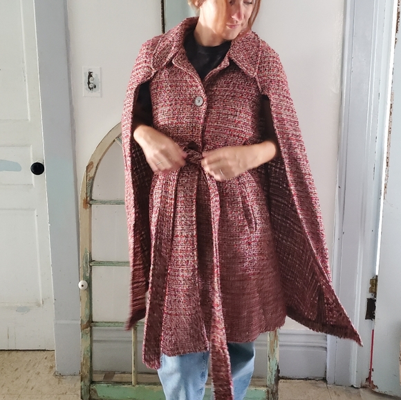 Modcloth pink cape coat - Picture 1 of 6